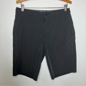 O’Neill hybrid shorts flat front charcoal gray activewear casual size 32